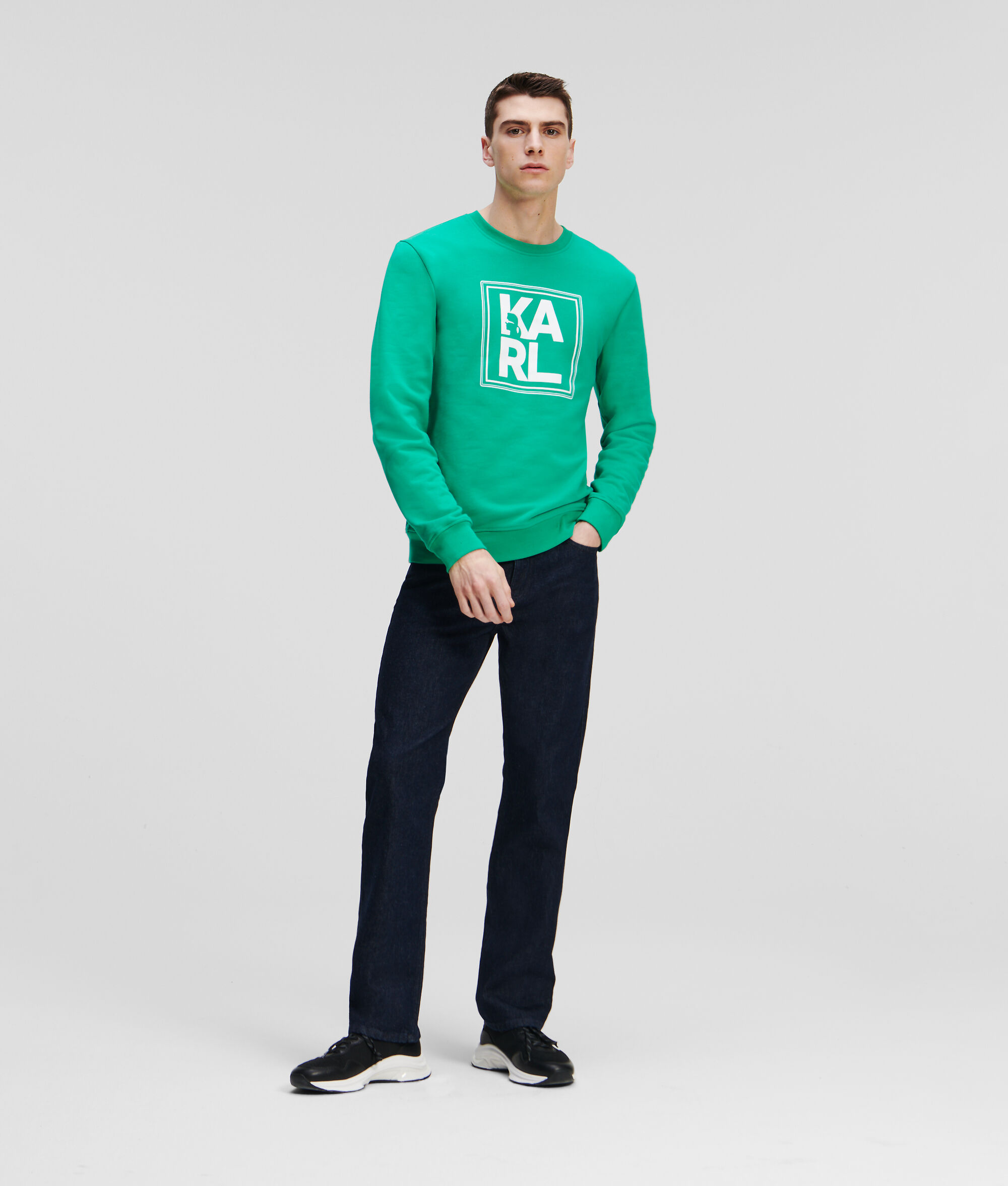 (image for) Leading ATHLEISURE BIG KARL LOGO SWEATSHIRT